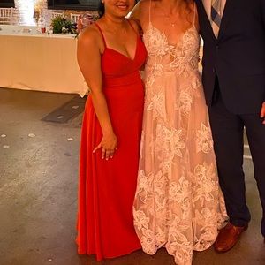 Azazie dress for sale in paprika